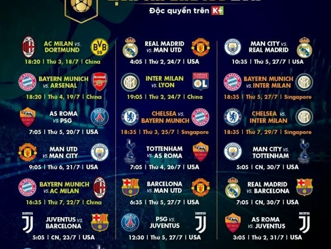 Khai mạc International Champions Cup 2017