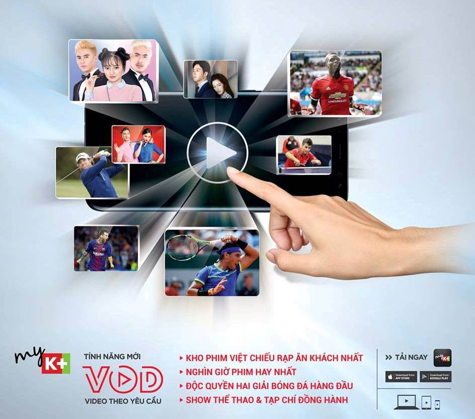 VOD, myK+, myK+NOW, truyền hình K+, video on demand