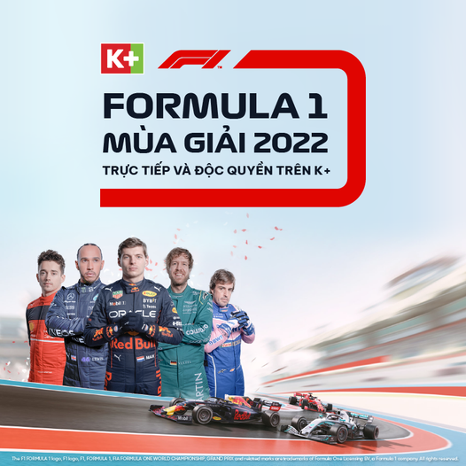 Truyền hình K+ phát sóng độc quyền giải đua xe tốc độ Formula One – F1