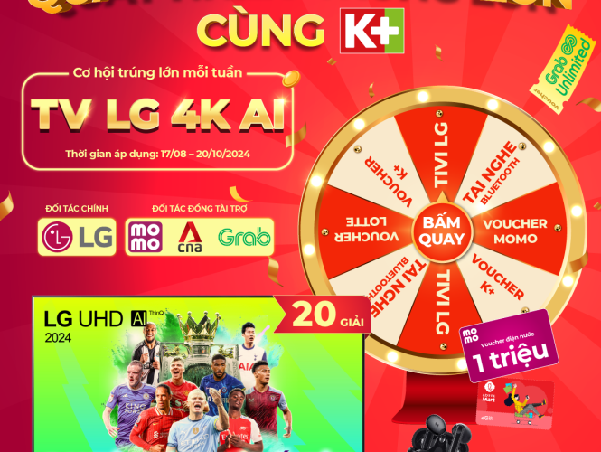 Lắp đặt K+ và gia hạn K+ quay số trúng thưởng